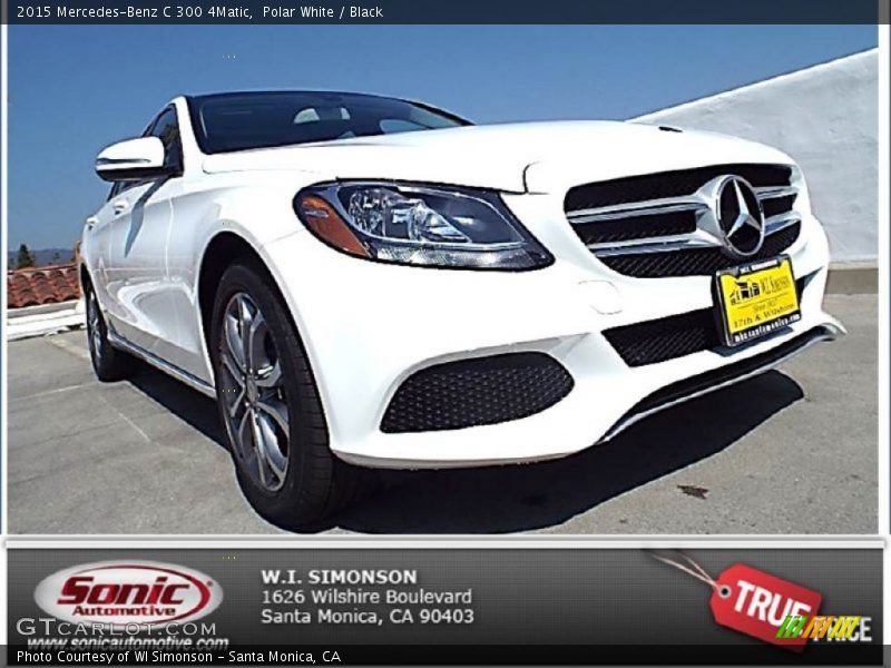 Polar White / Black 2015 Mercedes-Benz C 300 4Matic