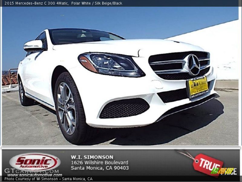 Polar White / Silk Beige/Black 2015 Mercedes-Benz C 300 4Matic
