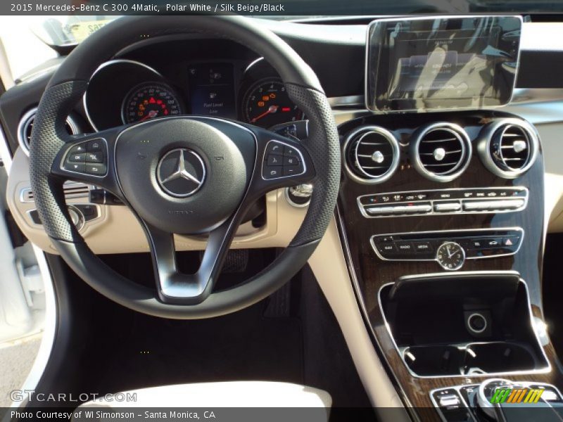 Polar White / Silk Beige/Black 2015 Mercedes-Benz C 300 4Matic