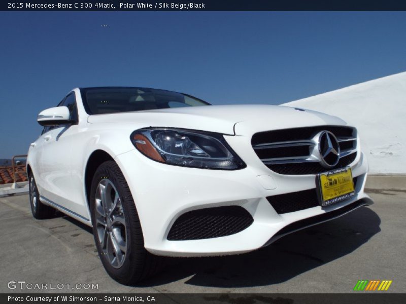 Polar White / Silk Beige/Black 2015 Mercedes-Benz C 300 4Matic