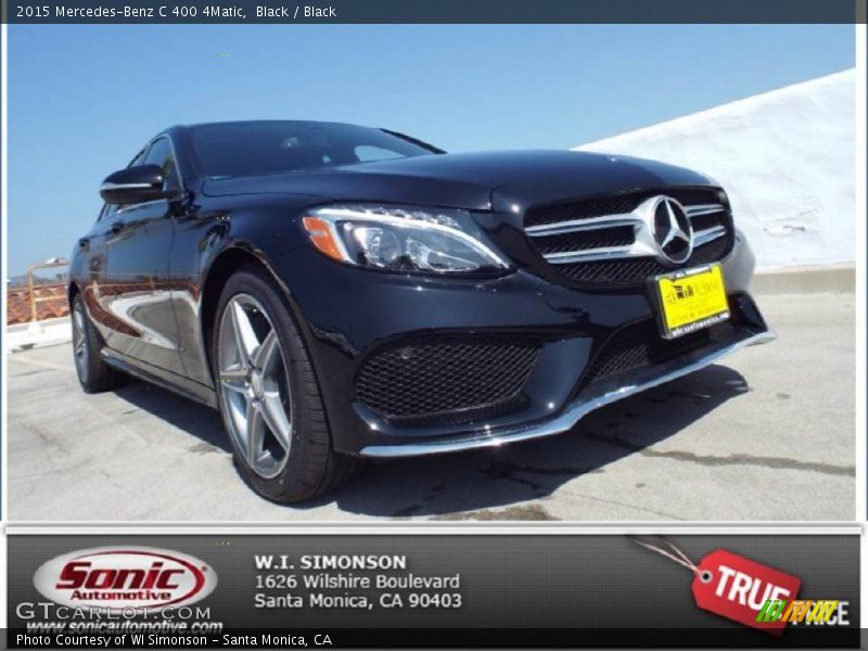 Black / Black 2015 Mercedes-Benz C 400 4Matic