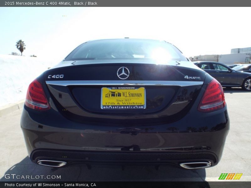 Black / Black 2015 Mercedes-Benz C 400 4Matic