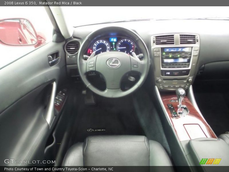 Matador Red Mica / Black 2008 Lexus IS 350