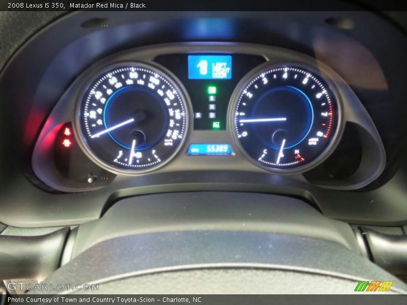 Matador Red Mica / Black 2008 Lexus IS 350
