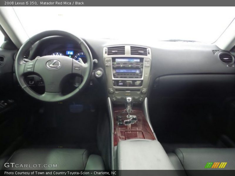 Matador Red Mica / Black 2008 Lexus IS 350