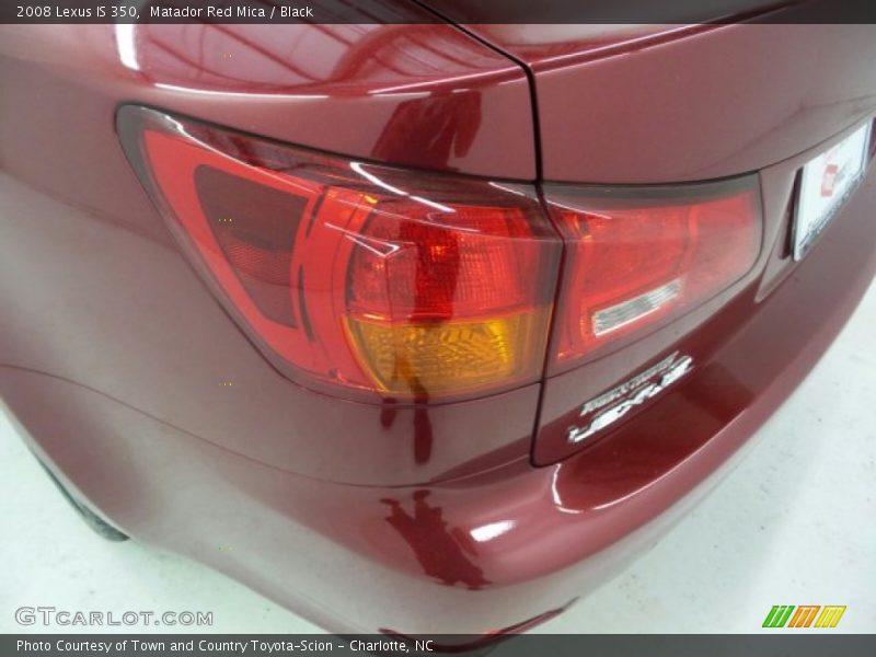 Matador Red Mica / Black 2008 Lexus IS 350
