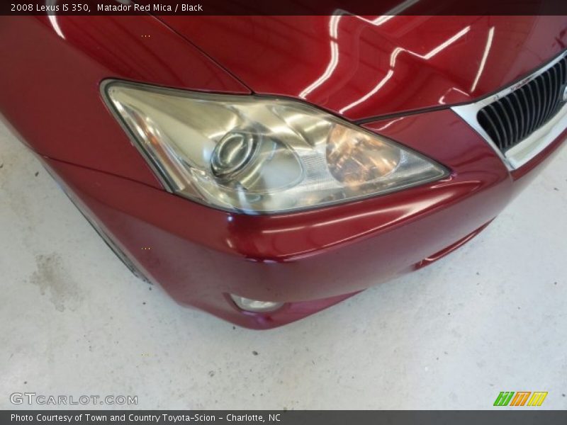 Matador Red Mica / Black 2008 Lexus IS 350