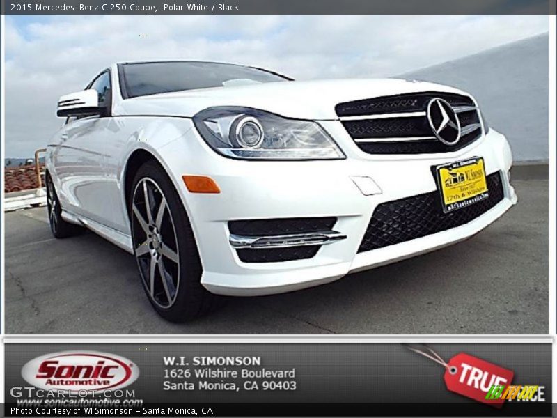 Polar White / Black 2015 Mercedes-Benz C 250 Coupe