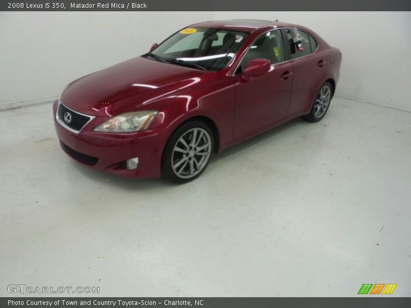 Matador Red Mica / Black 2008 Lexus IS 350