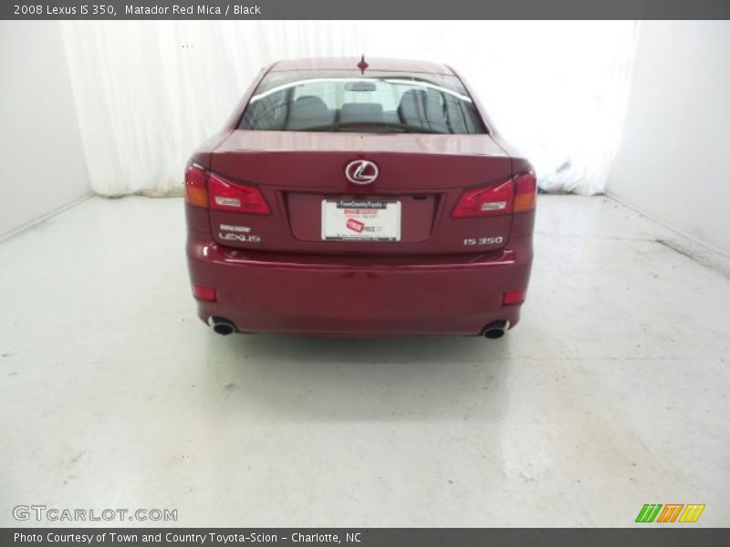 Matador Red Mica / Black 2008 Lexus IS 350