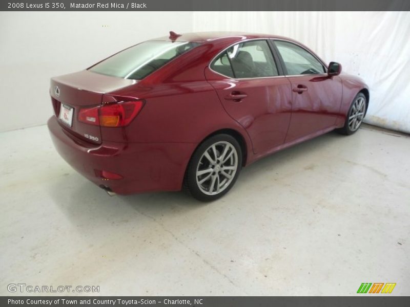 Matador Red Mica / Black 2008 Lexus IS 350