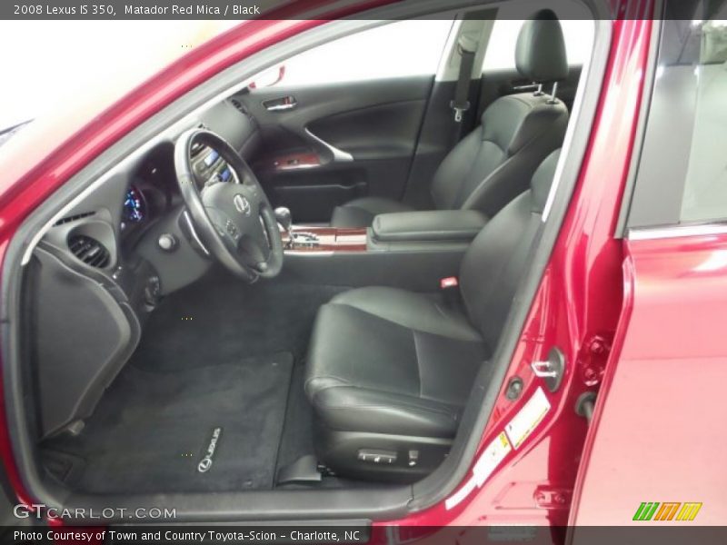 Matador Red Mica / Black 2008 Lexus IS 350