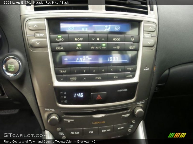 Matador Red Mica / Black 2008 Lexus IS 350