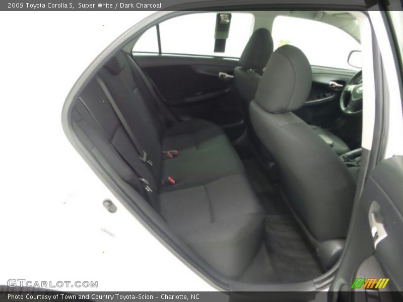 Super White / Dark Charcoal 2009 Toyota Corolla S
