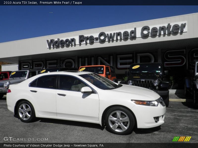 Premium White Pearl / Taupe 2010 Acura TSX Sedan