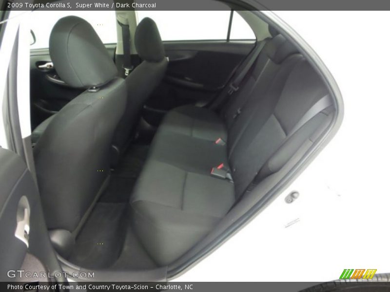 Super White / Dark Charcoal 2009 Toyota Corolla S