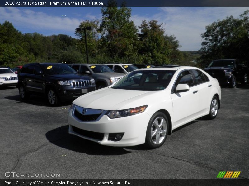 Premium White Pearl / Taupe 2010 Acura TSX Sedan