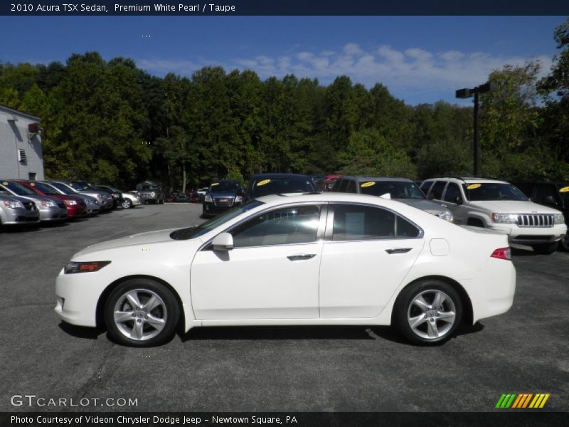 Premium White Pearl / Taupe 2010 Acura TSX Sedan