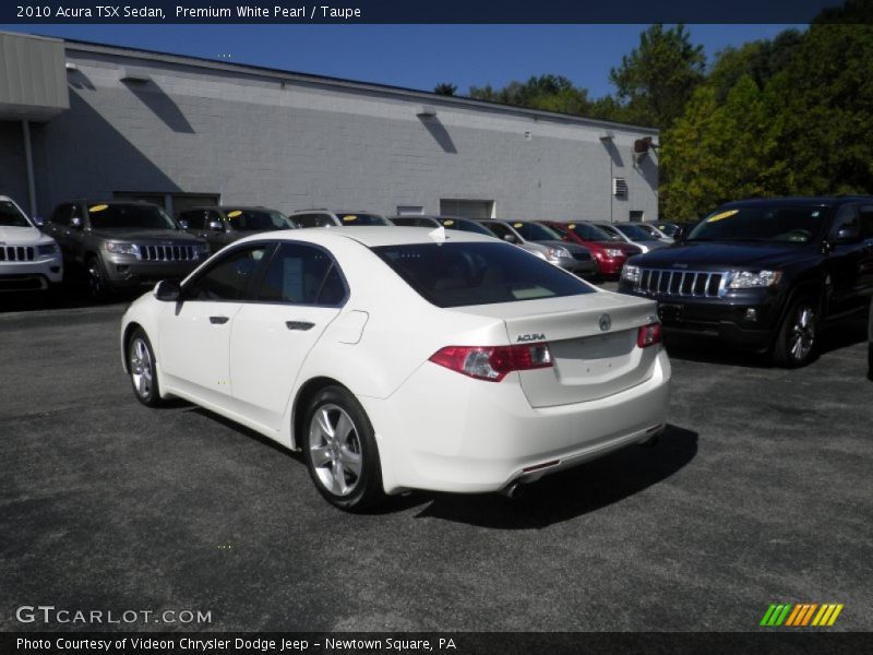 Premium White Pearl / Taupe 2010 Acura TSX Sedan