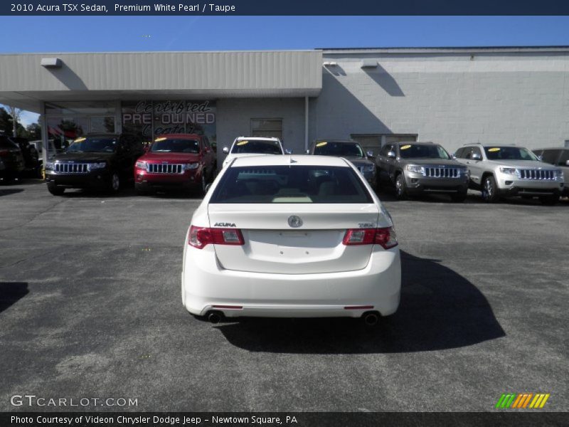 Premium White Pearl / Taupe 2010 Acura TSX Sedan