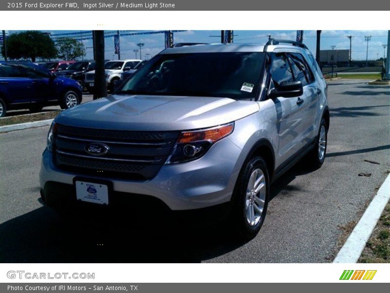 Ingot Silver / Medium Light Stone 2015 Ford Explorer FWD