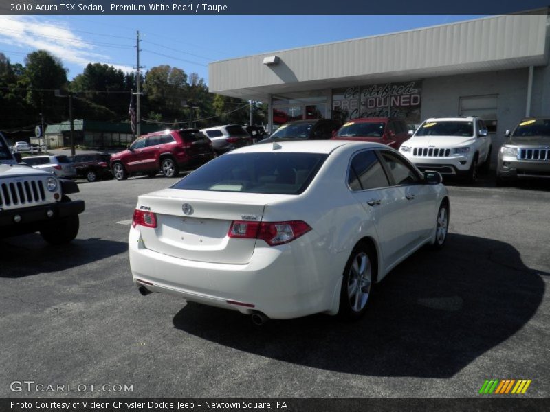Premium White Pearl / Taupe 2010 Acura TSX Sedan