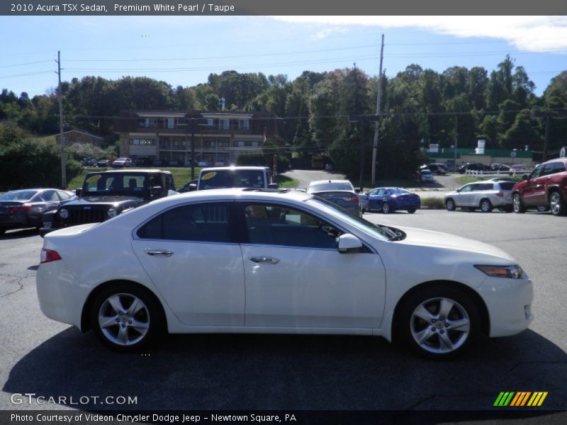 Premium White Pearl / Taupe 2010 Acura TSX Sedan