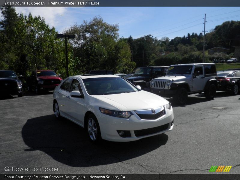 Premium White Pearl / Taupe 2010 Acura TSX Sedan