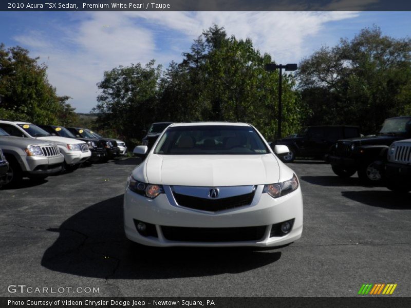 Premium White Pearl / Taupe 2010 Acura TSX Sedan