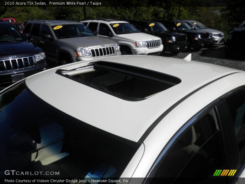Premium White Pearl / Taupe 2010 Acura TSX Sedan