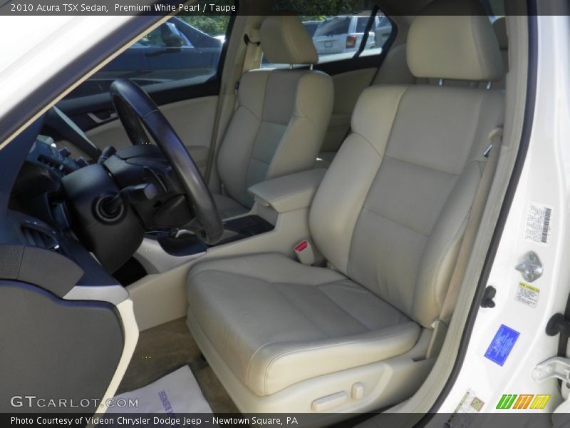 Premium White Pearl / Taupe 2010 Acura TSX Sedan
