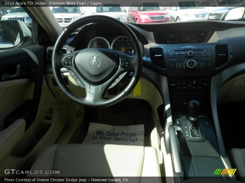 Premium White Pearl / Taupe 2010 Acura TSX Sedan