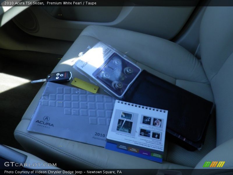 Premium White Pearl / Taupe 2010 Acura TSX Sedan