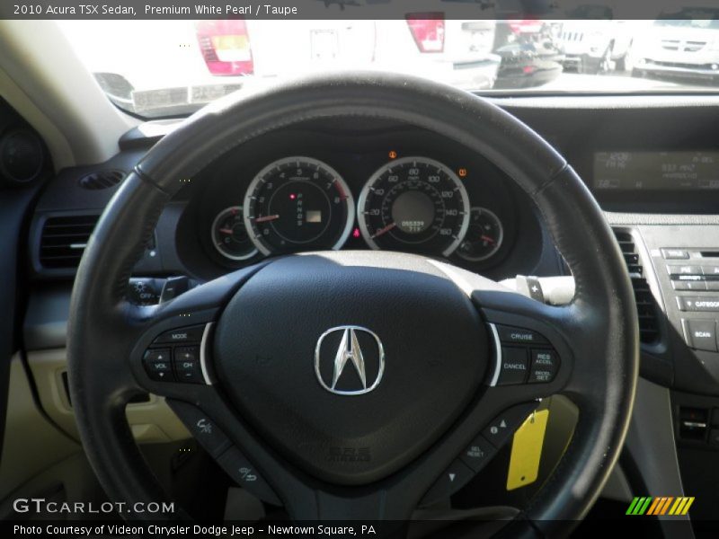 Premium White Pearl / Taupe 2010 Acura TSX Sedan