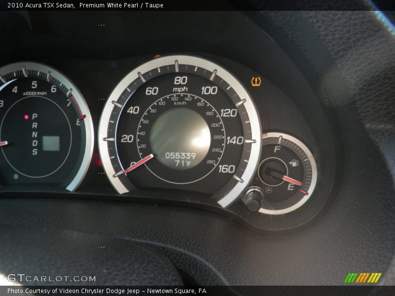 Premium White Pearl / Taupe 2010 Acura TSX Sedan