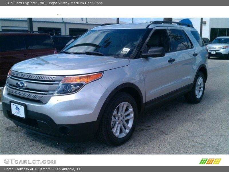 Ingot Silver / Medium Light Stone 2015 Ford Explorer FWD