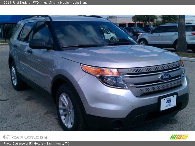 Ingot Silver / Medium Light Stone 2015 Ford Explorer FWD