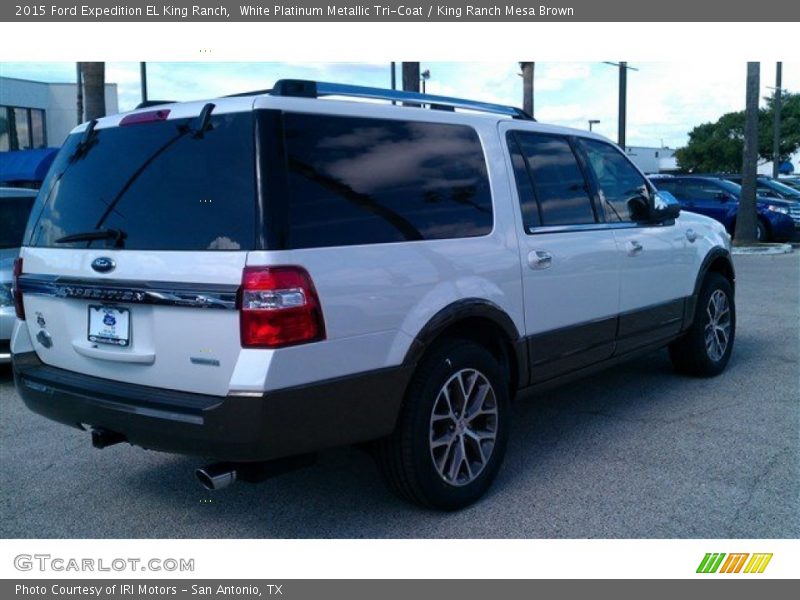 White Platinum Metallic Tri-Coat / King Ranch Mesa Brown 2015 Ford Expedition EL King Ranch