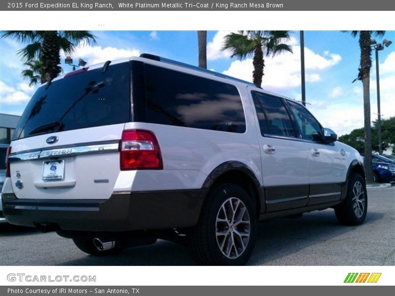 White Platinum Metallic Tri-Coat / King Ranch Mesa Brown 2015 Ford Expedition EL King Ranch