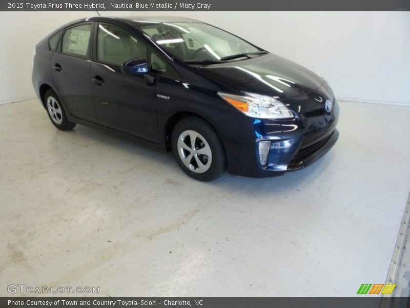 Nautical Blue Metallic / Misty Gray 2015 Toyota Prius Three Hybrid
