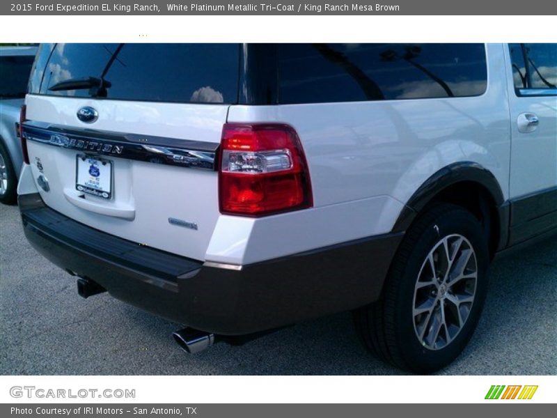 White Platinum Metallic Tri-Coat / King Ranch Mesa Brown 2015 Ford Expedition EL King Ranch