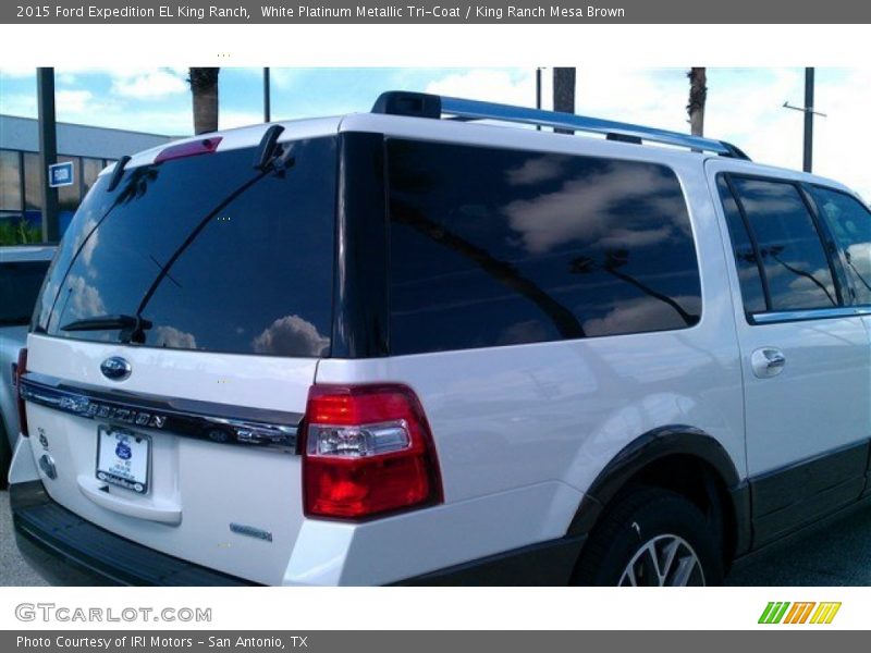 White Platinum Metallic Tri-Coat / King Ranch Mesa Brown 2015 Ford Expedition EL King Ranch