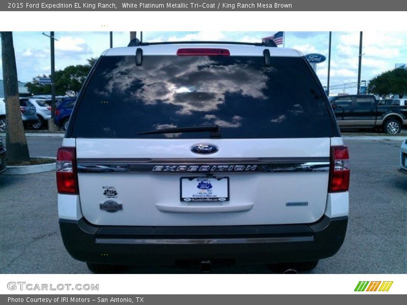 White Platinum Metallic Tri-Coat / King Ranch Mesa Brown 2015 Ford Expedition EL King Ranch