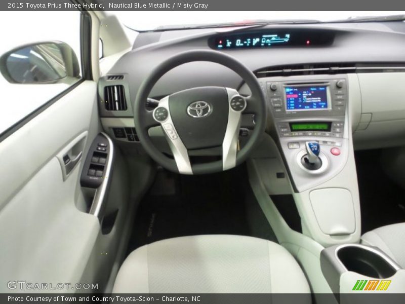 Nautical Blue Metallic / Misty Gray 2015 Toyota Prius Three Hybrid