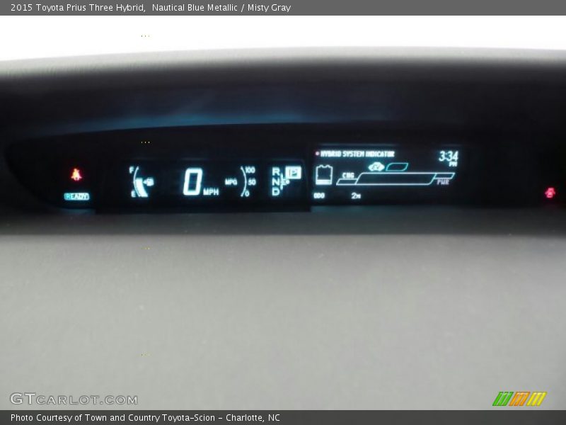 Nautical Blue Metallic / Misty Gray 2015 Toyota Prius Three Hybrid