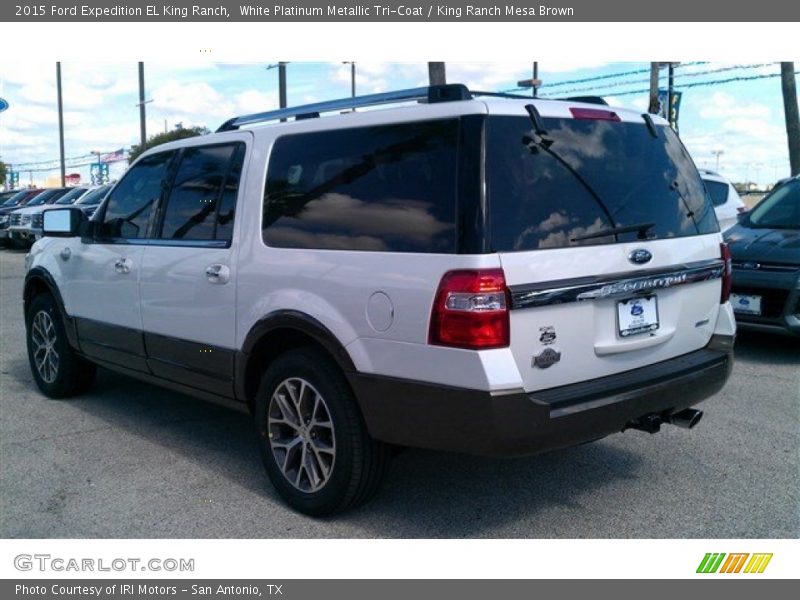 White Platinum Metallic Tri-Coat / King Ranch Mesa Brown 2015 Ford Expedition EL King Ranch