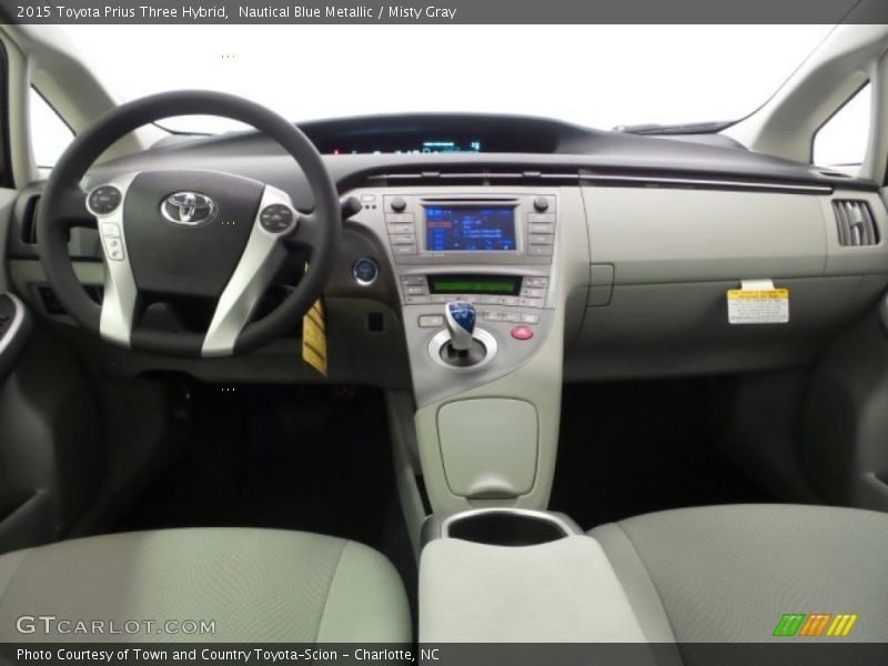 Nautical Blue Metallic / Misty Gray 2015 Toyota Prius Three Hybrid