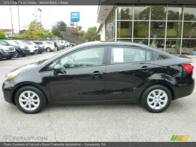 Aurora Black / Beige 2013 Kia Rio LX Sedan