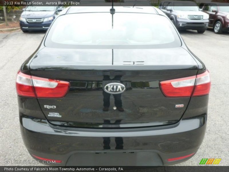 Aurora Black / Beige 2013 Kia Rio LX Sedan