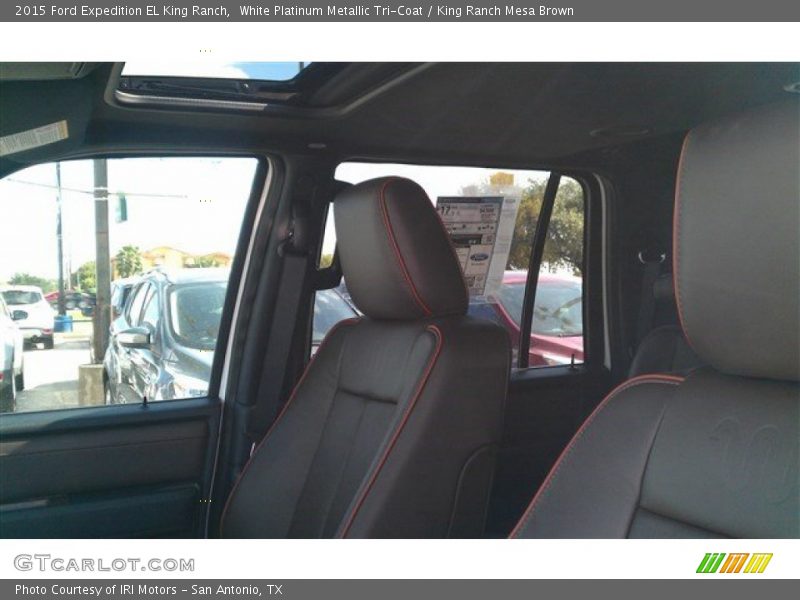 White Platinum Metallic Tri-Coat / King Ranch Mesa Brown 2015 Ford Expedition EL King Ranch